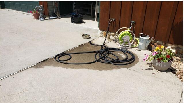 Concrete Sidewalk Repaired & Pooling Water Eliminated in Malone WI - Before Photo