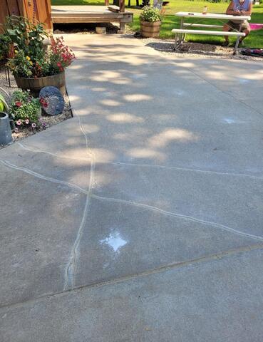 Concrete Sidewalk Repaired & Pooling Water Eliminated in Malone WI - After Photo
