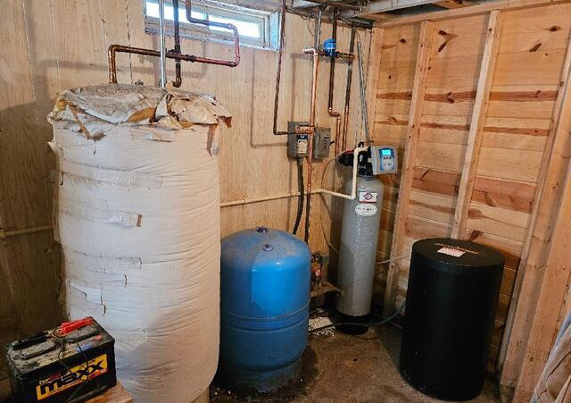 Foundation wall stabilization using Wall anchors in Cleveland, WI - Before Photo