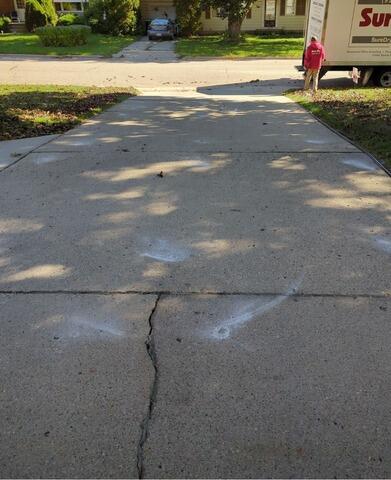 Sunken Concrete Driveway Lifted, Leveled & Repaired in Mayville, WI - After Photo