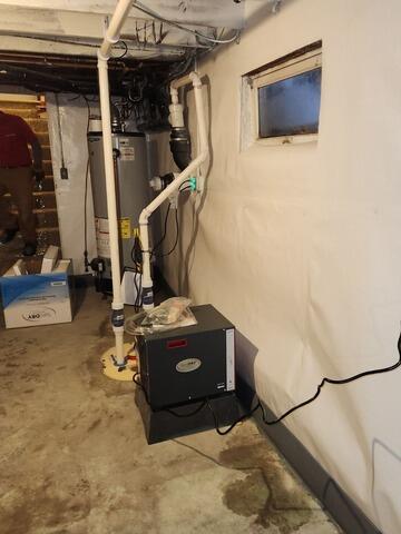 Basement Water & Humidity Issues Solved with Updated Drainage & Dehumidifier System in Stephenson, MI - After Photo