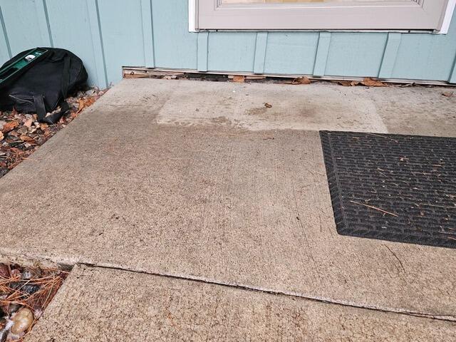 Concrete Walkway Lifted and Leveled in Woodruff, WI - Before Photo