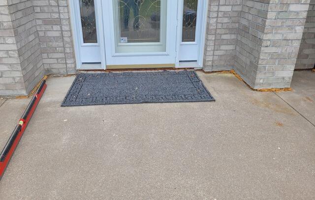 Sunken Concrete Stairway Repaired & Sealed in Florence, WI - Before Photo