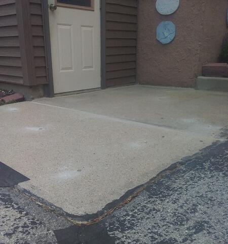 Sunken Concrete Pad Lifted with Polylevel Foam in Lomira, WI - After Photo
