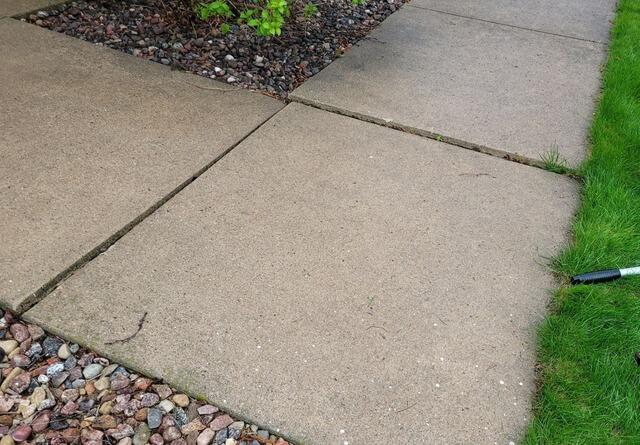 Concrete Sidewalk Lifting & Repair in Menasha, WI - Before Photo