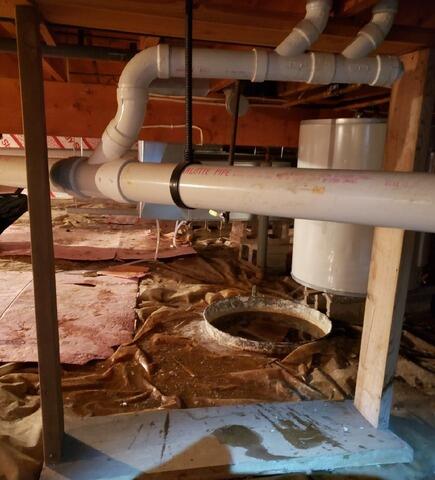Crawl Space Repair & Moisture Control in Sturgeon Bay, WI - Before Photo