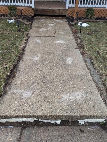 Sunken Concrete Walkway Lifted and Repaired in Oshkosh, WI - After Photo