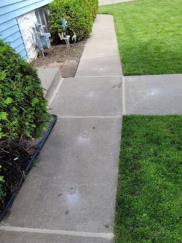 Sinking Concrete Walkway Repaired in Oshkosh, WI - After Photo
