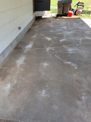 Concrete Repair Completed on Patio in New London, WI - After Photo