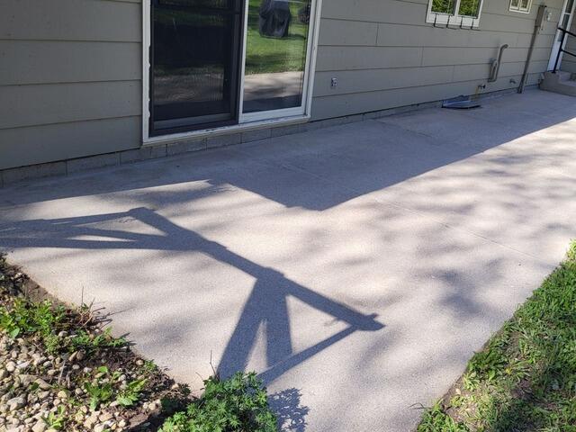 Sunken Concrete Patio Repaired in West Bend, WI - After Photo