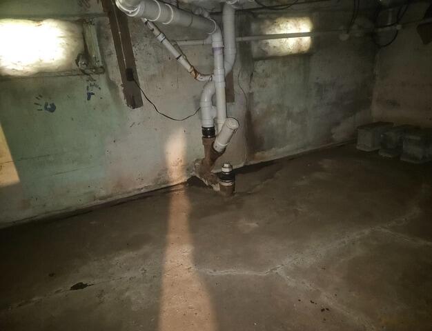 Wet, Moldy Basement Repaired, Waterproofed & Stablized in Marshfield, WI - Before Photo