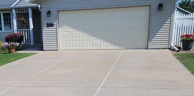 Sunken Concrete Driveway Lifted with PolyLevel Foam in Marshfield, WI - After Photo