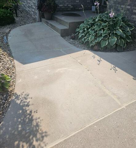 Cracked and Sunken Concrete Driveway Repair in Marshfield, WI - After Photo