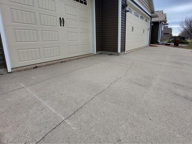 Concrete Driveway Repair in Greenville, WI - Before Photo