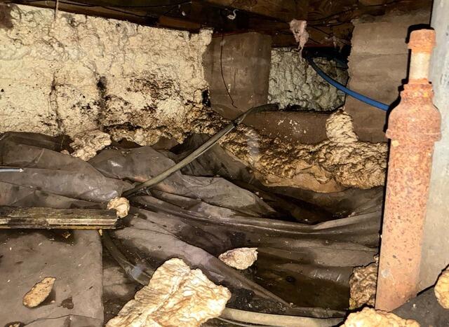Wet Basement Issued Fixed in Shiocton, WI - Before Photo
