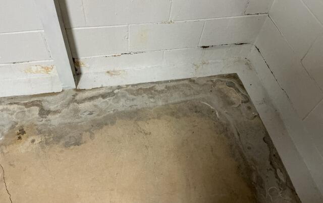 Wet Basement Repair in Sheboygan Falls, WI - Before Photo