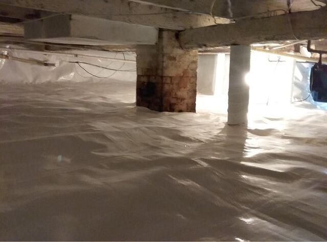 Wet Musty Crawl Space Encapsulated & Waterproofed in Suamico, WI - After Photo