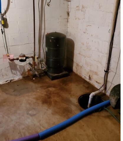 Wet Basement Waterproofing in Suamico, WI - Before Photo