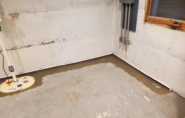 Basement Water Control & Sump Pump Installation in Shawano, WI - After Photo