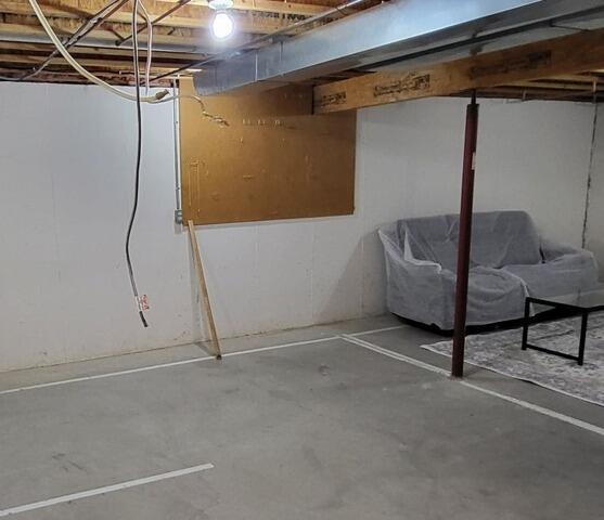 Egress Window Installation in Finished Basement in Menominee, MI - Before Photo