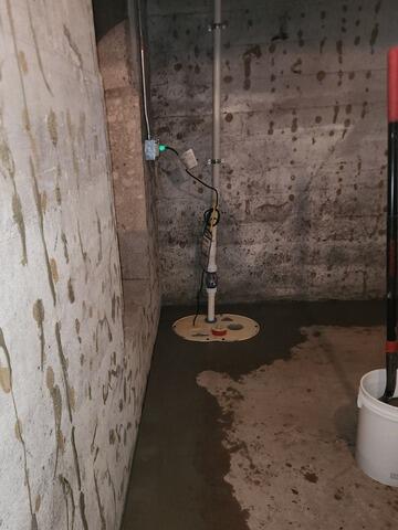 Sump Pump and Interior Drainage System Solves Basement Water Issues in Casco, WI - After Photo