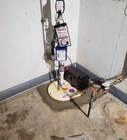 Battery Back-up Sump Pump & Drainage System Eliminates Wet Basement Issues in Berlin, WI - After Photo