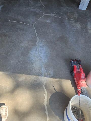 Settled & Cracked Garage Floor & Sidewalk Leveled & Sealed in Rothschild, WI - After Photo