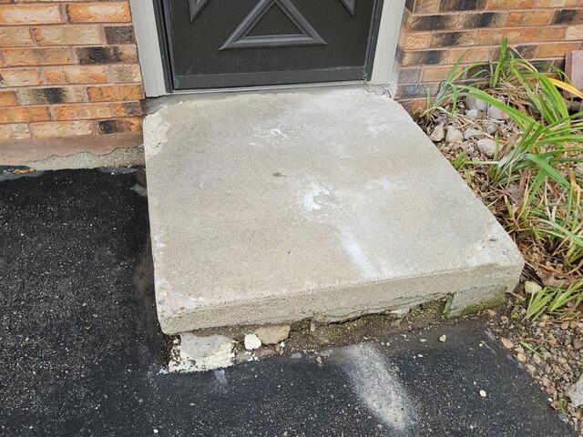 Sunken Concrete Front Steps Lifted and Leveled in Mayville, WI - After Photo