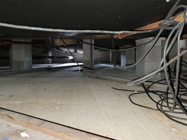 Crawlspace Vapor Barrier Encapsulation Installation in Little Suamico, WI - Before Photo