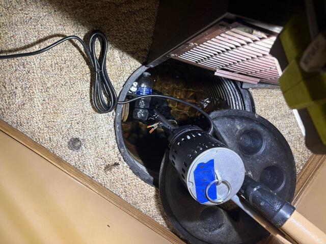 Sump Pump with Battery Back-up & Dehumidification System Eliminate Moisture Issues in Little Suamico, WI - Before Photo