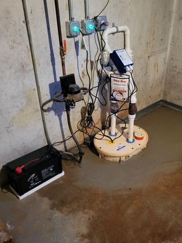Sump Pump with Battery Back-Up in Oconto, WI - After Photo