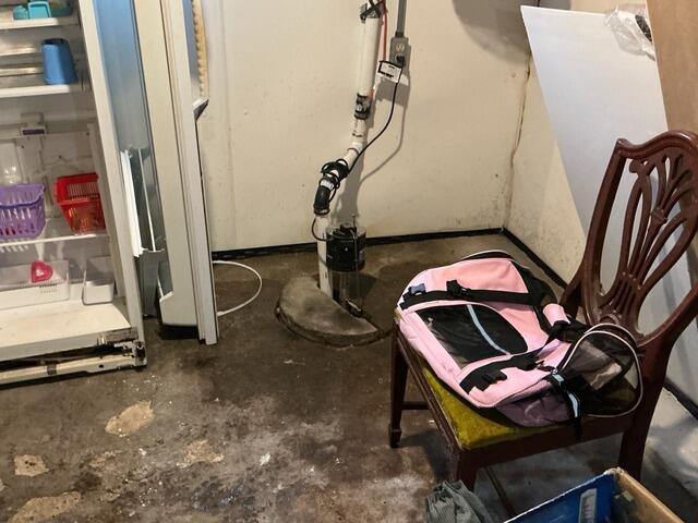 Wet, Moldy Basement Issues Resolved with Sump Pump & Drainage Upgrades in Green Bay, WI - Before Photo