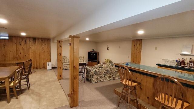 Finished Basement Water Issues Resolved with Sump Pump, Drainage & Dehumidification Upgrades in Manitowoc, WI - Before Photo