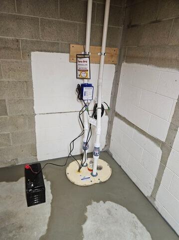 Waterproofing Repair with Battery Back-up Sump Pump in Sturgeon Bay, WI - After Photo