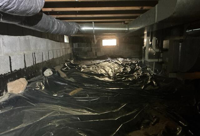 Crawl Space Encapsulation and Moisture Control in Wisconsin Rapids, WI - Before Photo