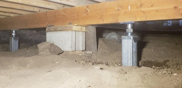 Crawl Space Structural Support for Sagging Floors in Wisconsin Rapids, WI - After Photo