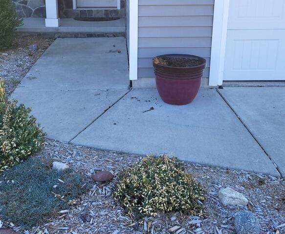 Concrete Leveling and Crack Repair in Greenville, WI - Before Photo