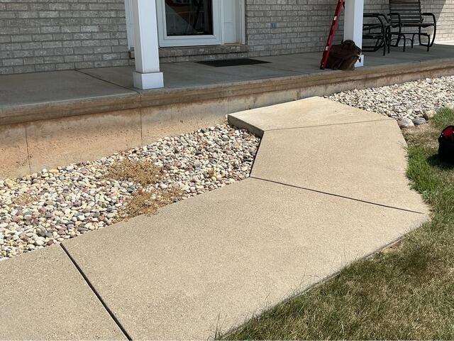 Settled and Cracked Concrete Repair in Greenville, WI