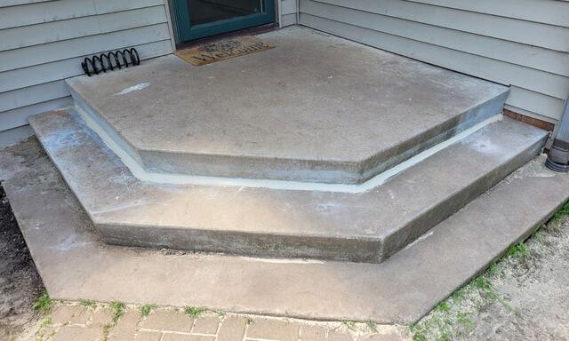 Sunken Concrete Step Repair in Merrill, WI - After Photo