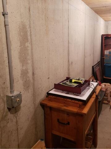 Basement Waterproofing for Poured Concrete Foundation in Merrill, WI - Before Photo