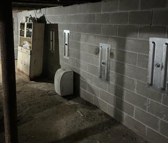 Block Foundation Wall Repair with Wall Anchors in Merrill, WI - After Photo