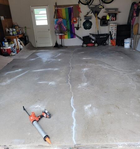 Garage Floor Concrete Leveling and Crack Repair in Green Bay, WI - After Photo