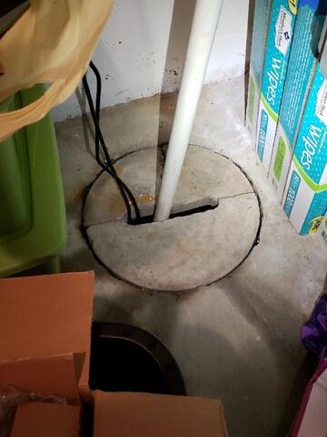 Basement Waterproofing System Installed in Appleton, WI - Before Photo