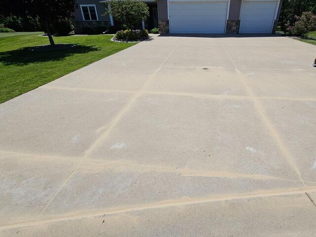 Concrete Driveway Leveling and Crack Repair in Menasha, WI - After Photo