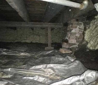 Dusty, Damp Crawl Space Encapsulated & Moisture Controlled in De Pere, WI - Before Photo