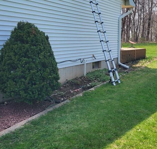 Egress Window Brings Natural Light to Basement Office in Denmark, WI - Before Photo