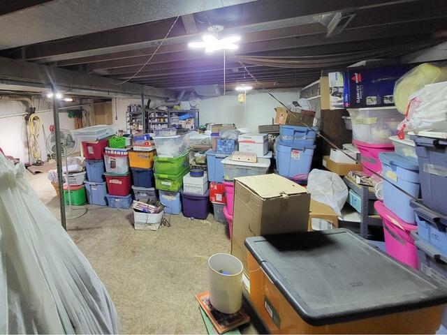 Wet Basement Waterproofed with Perimeter Drainage in Oneida, WI - Before Photo