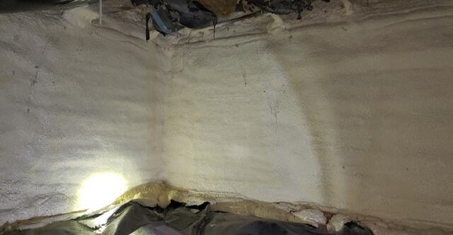 Damp Crawl Space Vapor Barrier Encapsulation in Oneida, WI - Before Photo