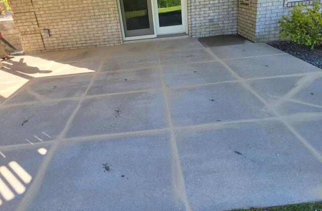 Sunken Concrete Patio Beneath Second-Story Deck Repaired in Wrightstown, WI - After Photo