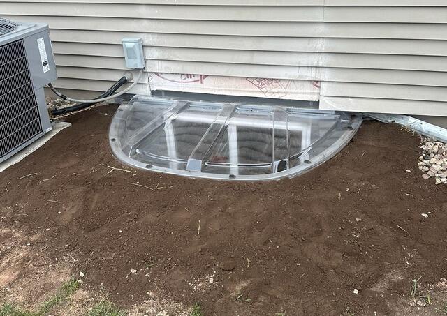 Egress Window Installed for Finished Basement in Wrightstown, WI - After Photo